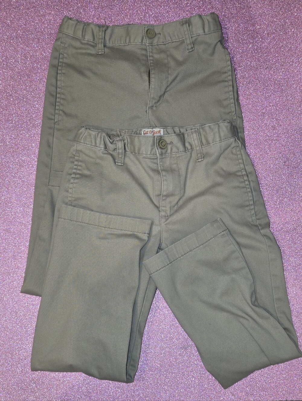Preowned Good Condition Boys Cat & Jack Uniform Pants Size-6